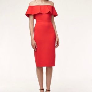 Aritzia Ruslan Red Bodycon Midi Dress